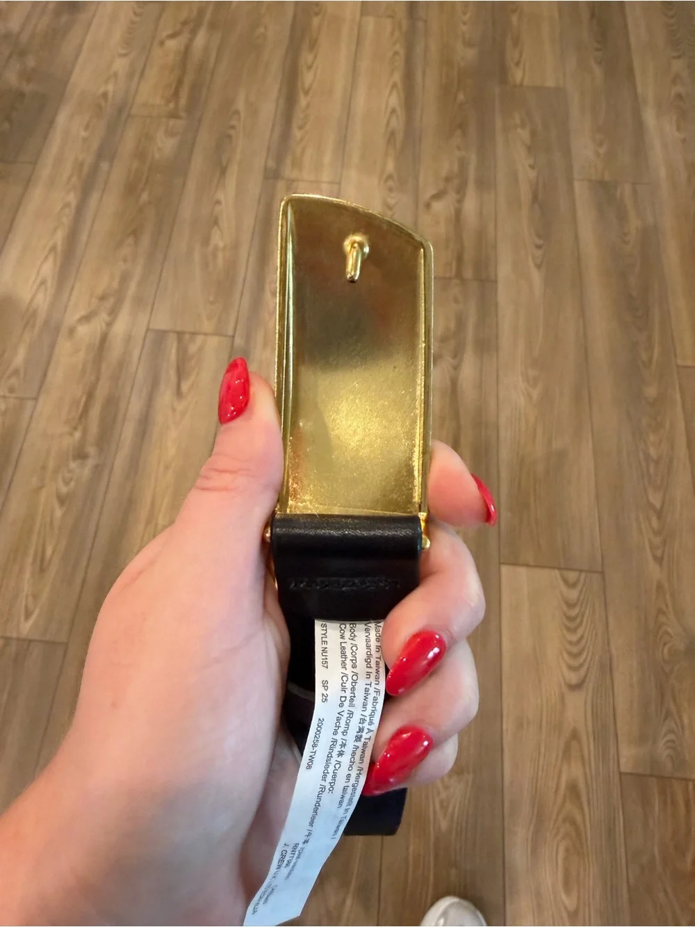 MADEWELL Black Belt with Gold Buckle